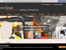 Tablet Screenshot of eclipse-recruitment.com